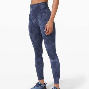 Lululemon Wunder Train High-Rise Tight 25" *Diamond Dye Navy size 4
